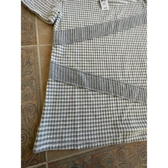 Loft outlet Lounge gray top‎ striped short sleeve t-shirt Women size XS New ! - Picture 7 of 8